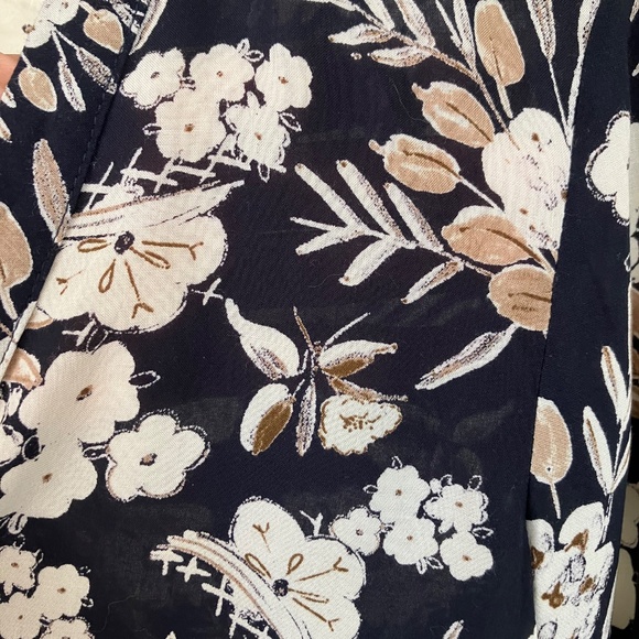 Zara Floral Fall/Autumn Long Sleeve Top - Picture 5 of 5